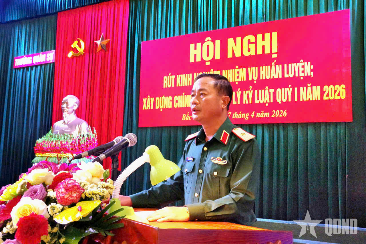 Trường Quân sự Quân đoàn 12 rút kinh nghiệm nhiệm vụ huấn luyện, xây dựng chính quy quý I năm 2026